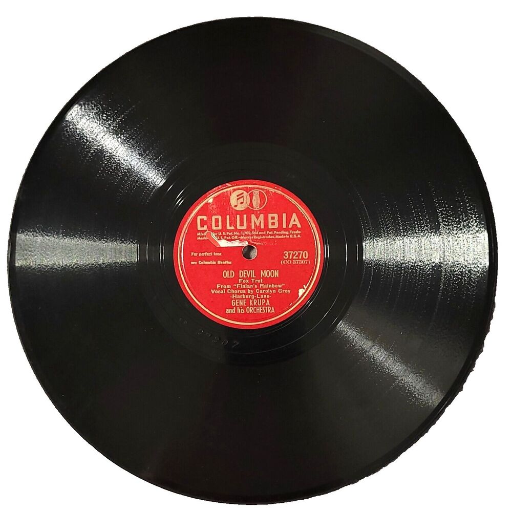 Gene Krupa 78 Old Devil Moon / Same Old Blues Columbia 37270 E- Jazz
